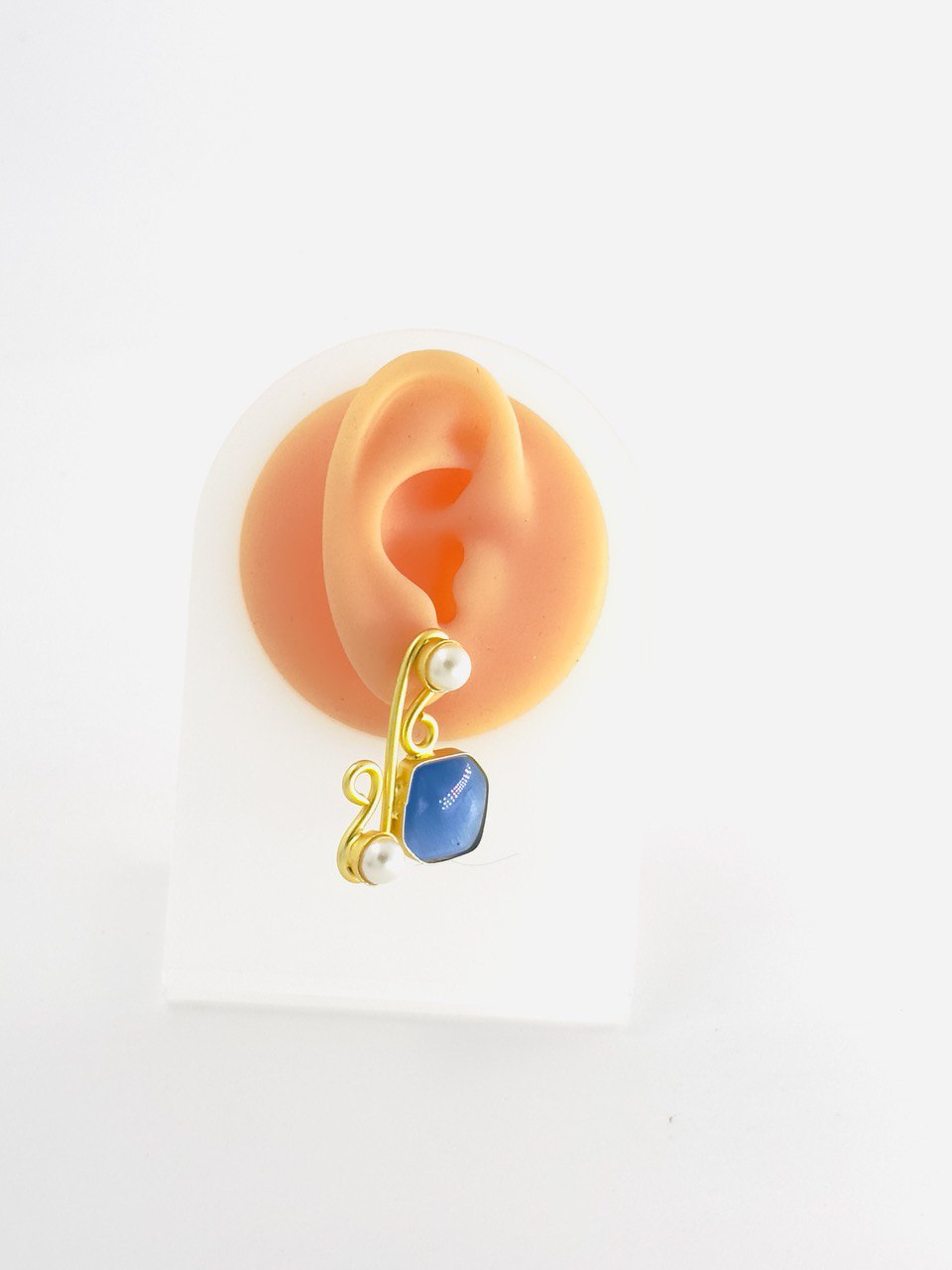 Blue Gold plated dangler
