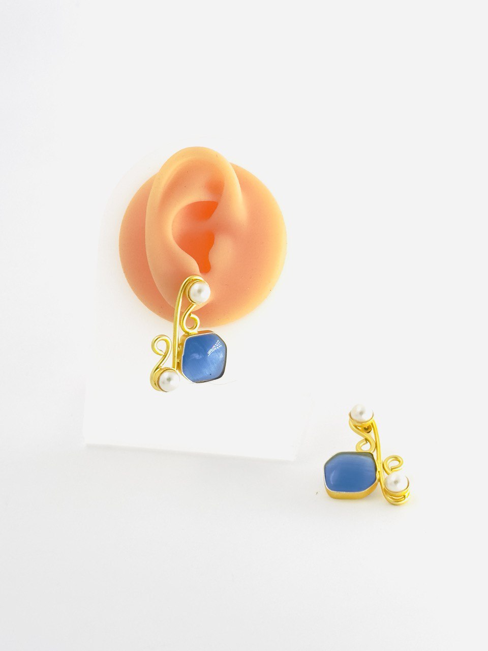 Blue Gold plated dangler
