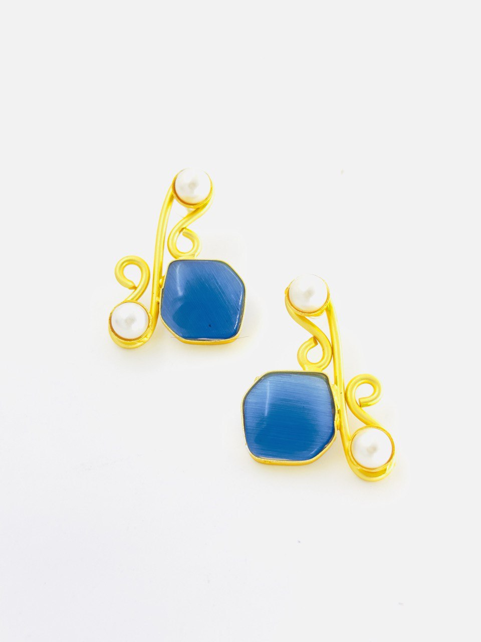 Blue Gold plated dangler