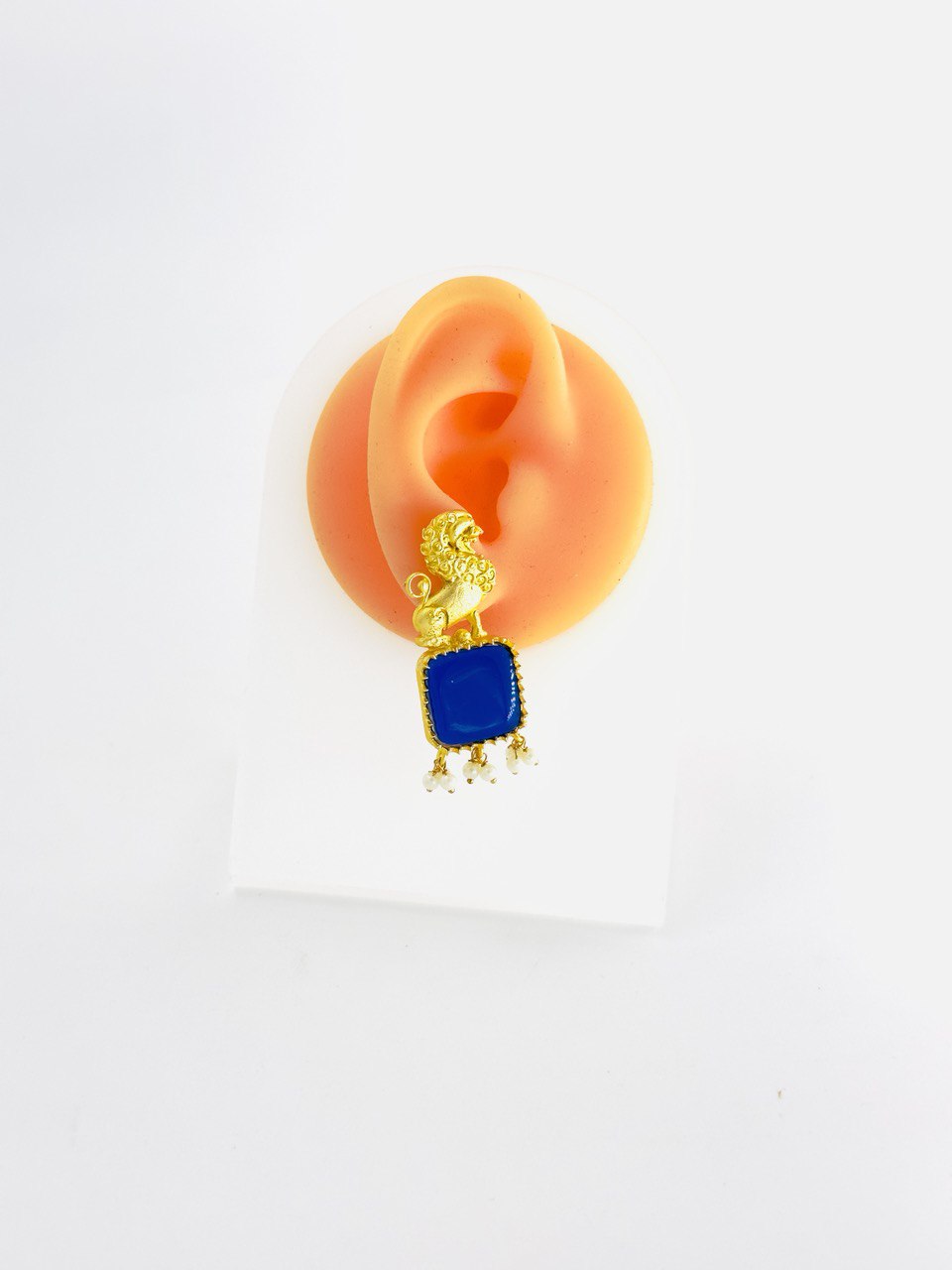 Blue Gold plated dangler