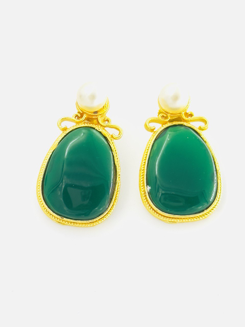 Green Gold plated studs