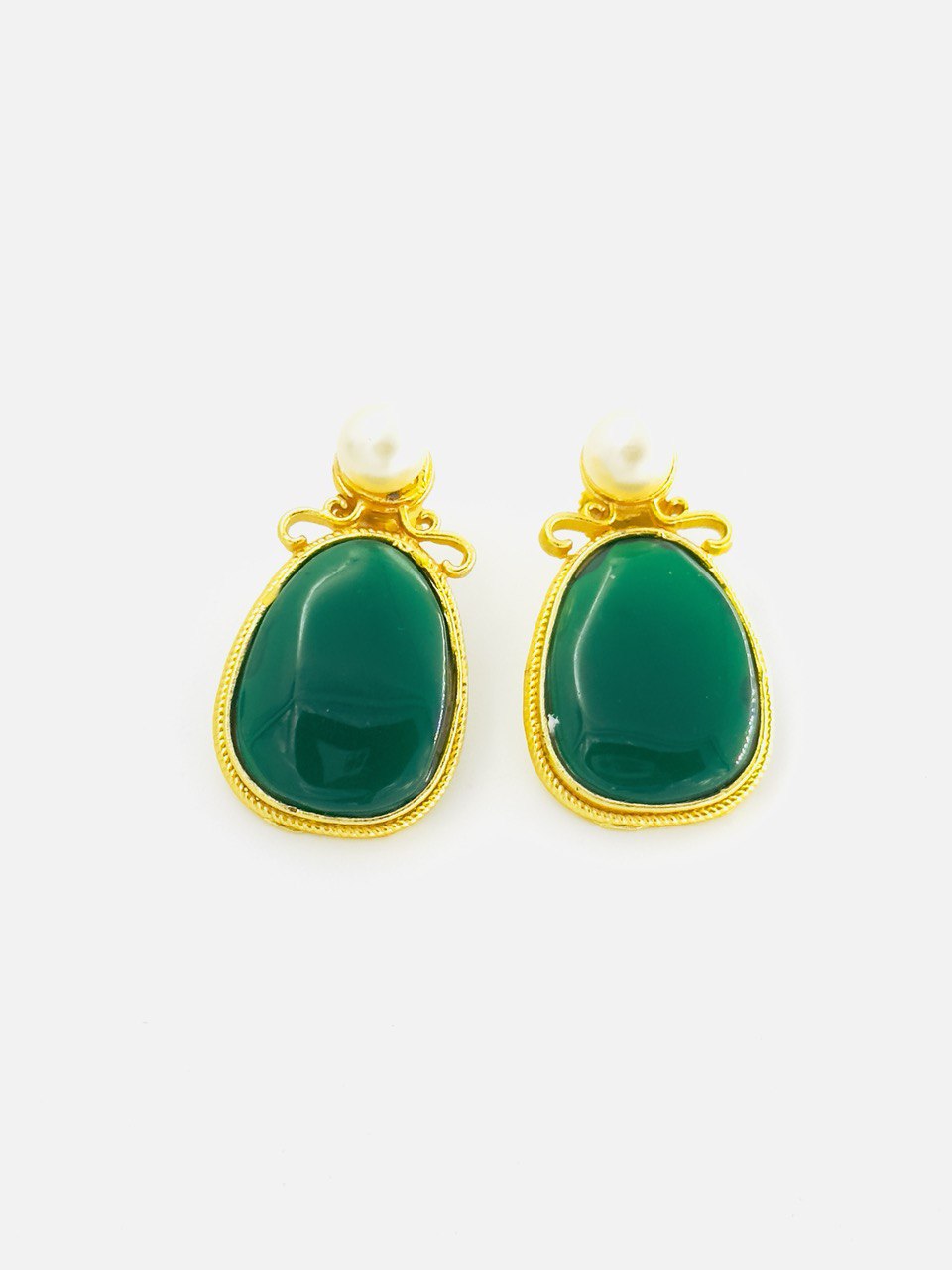Green Gold plated studs