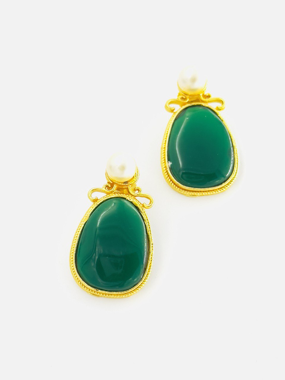 Green Gold plated studs