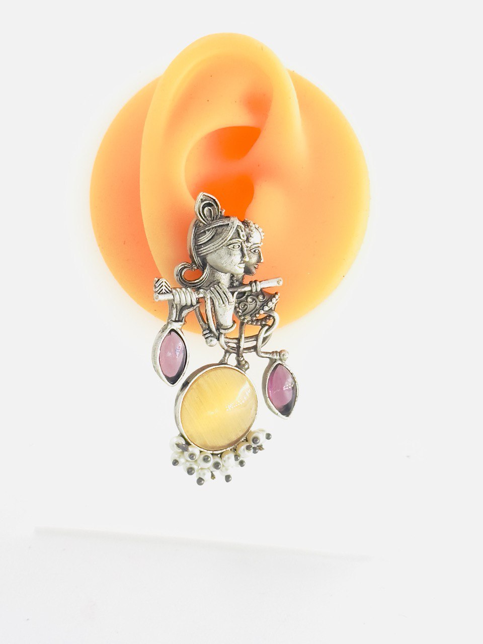 Multicolour Silver Antique dangler
