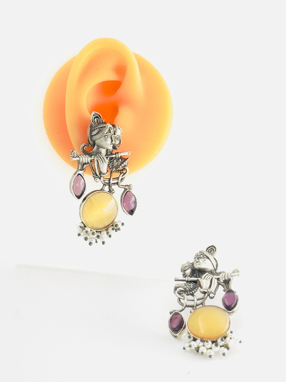 Multicolour Silver Antique dangler