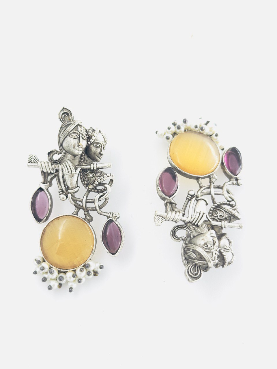 Multicolour Silver Antique dangler