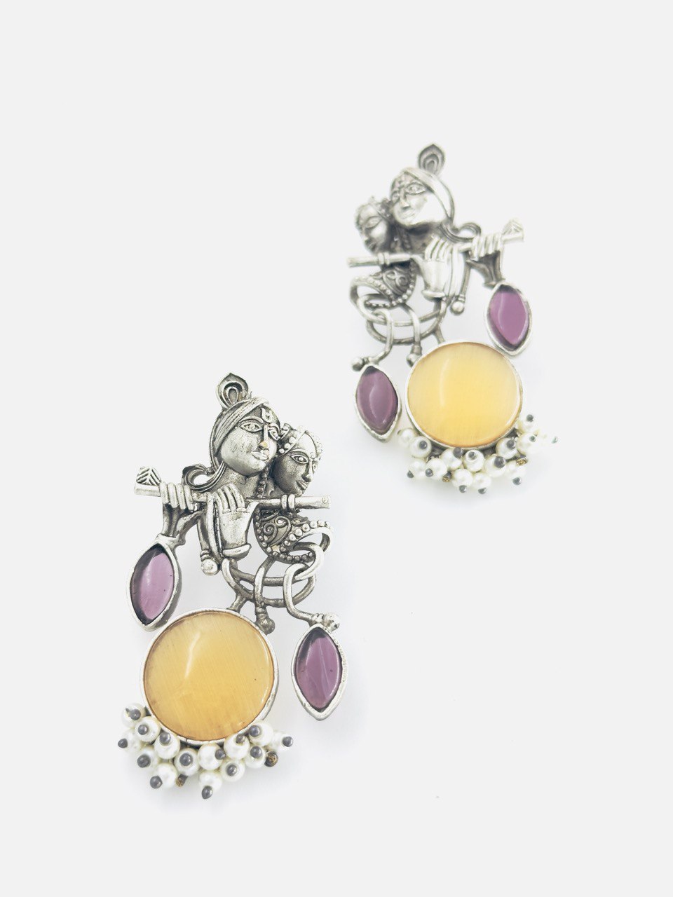 Multicolour Silver Antique dangler