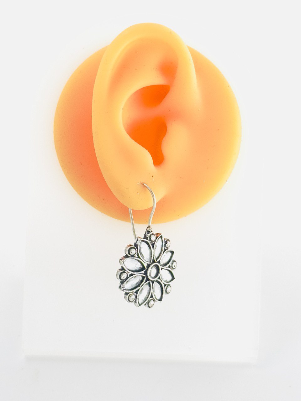 Ivory oxidised german silver studs