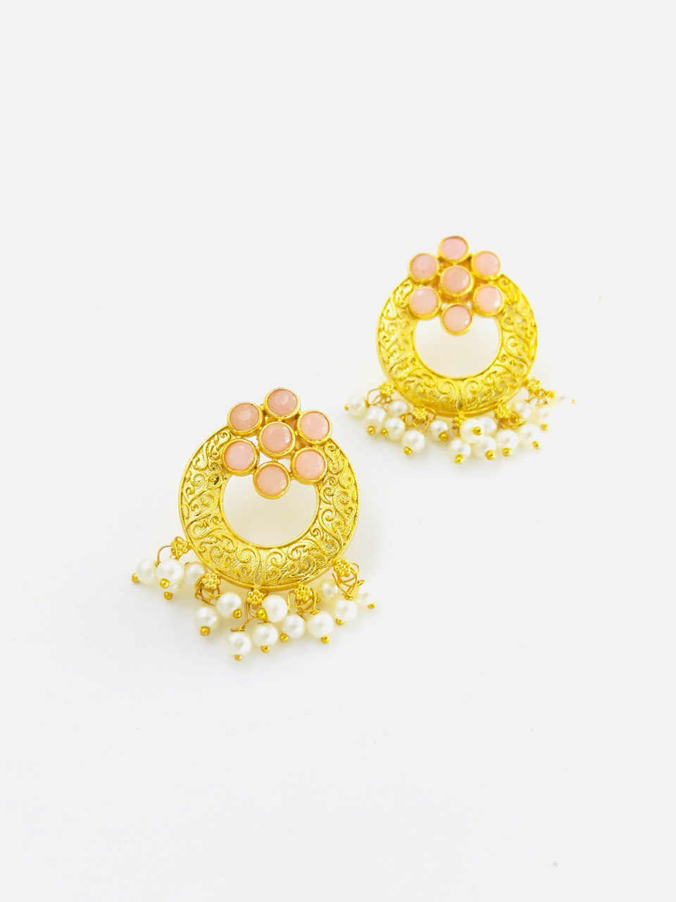 Pink Gold plated studs
