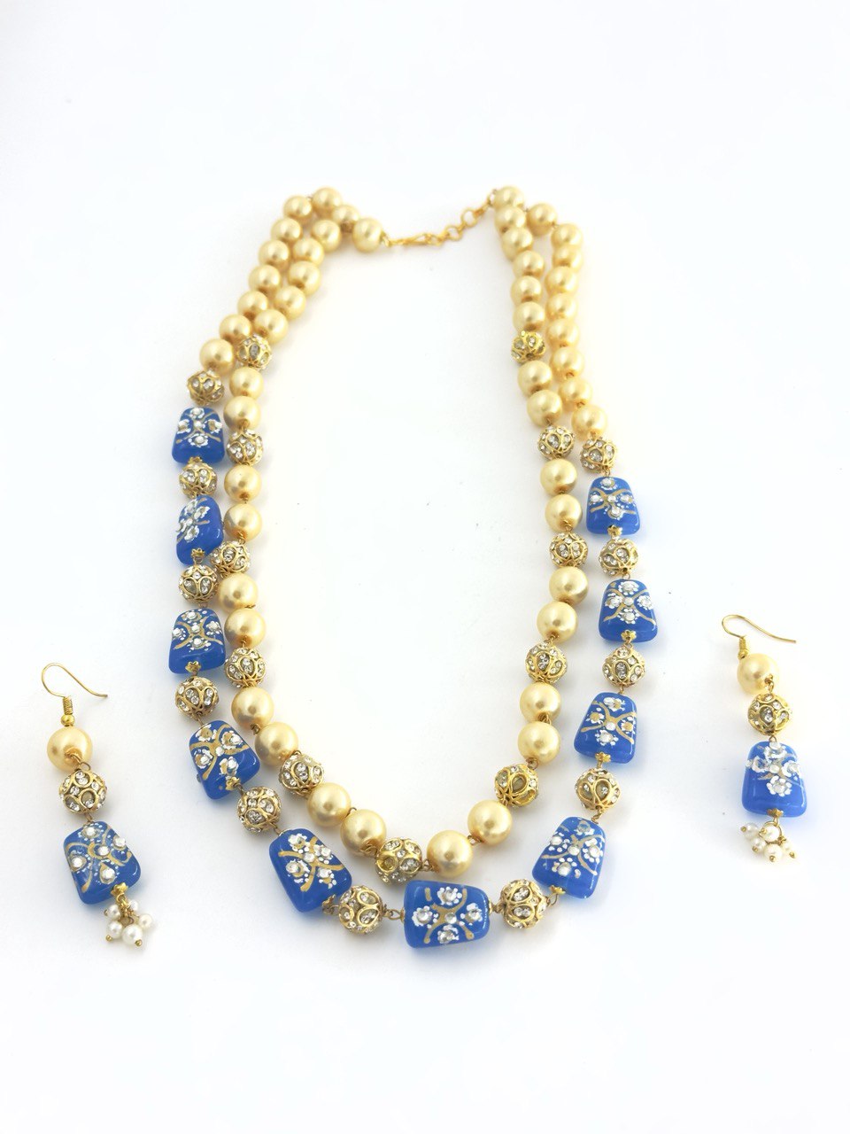 Blue Jaipur beads Maala set