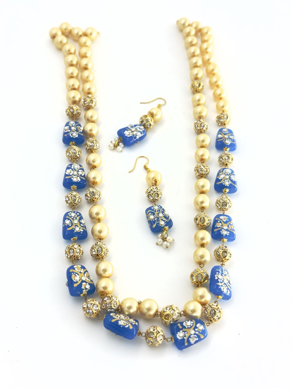 Blue Jaipur beads Maala set