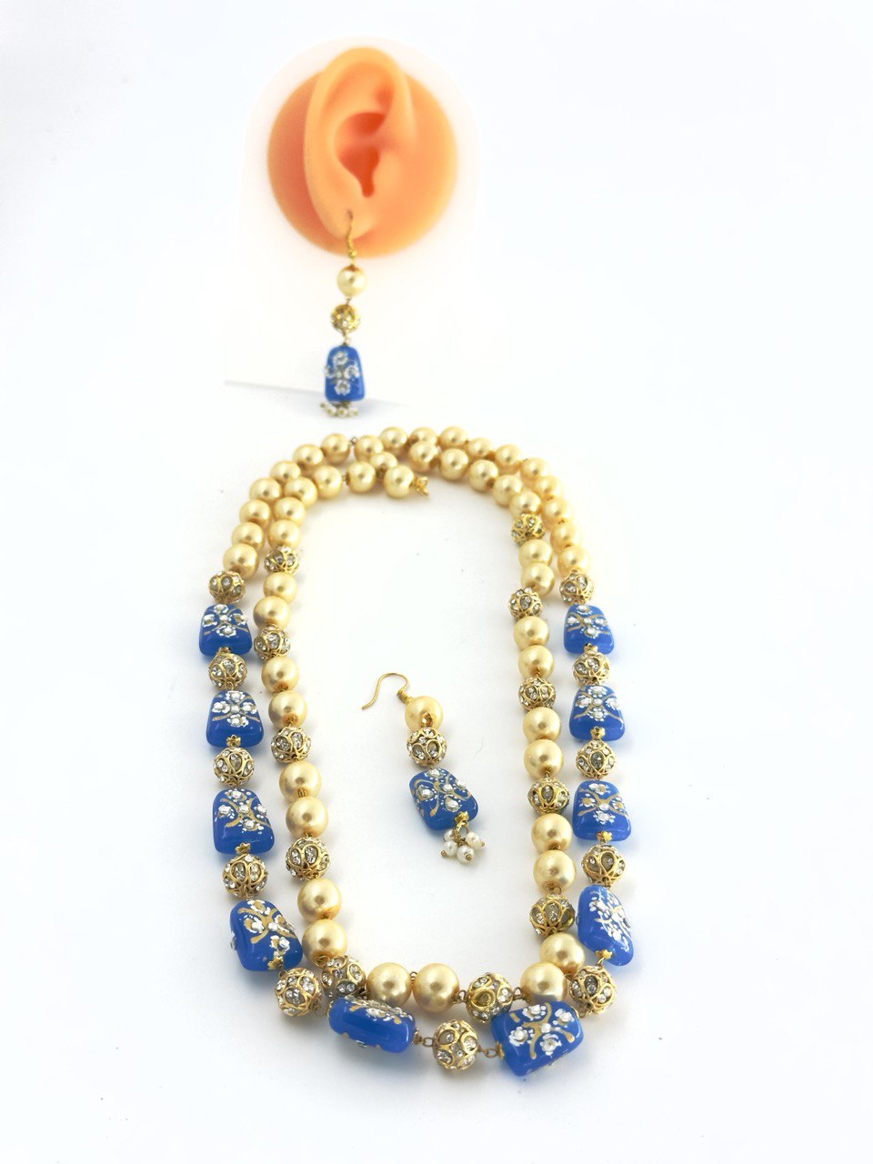 Blue Jaipur beads Maala set