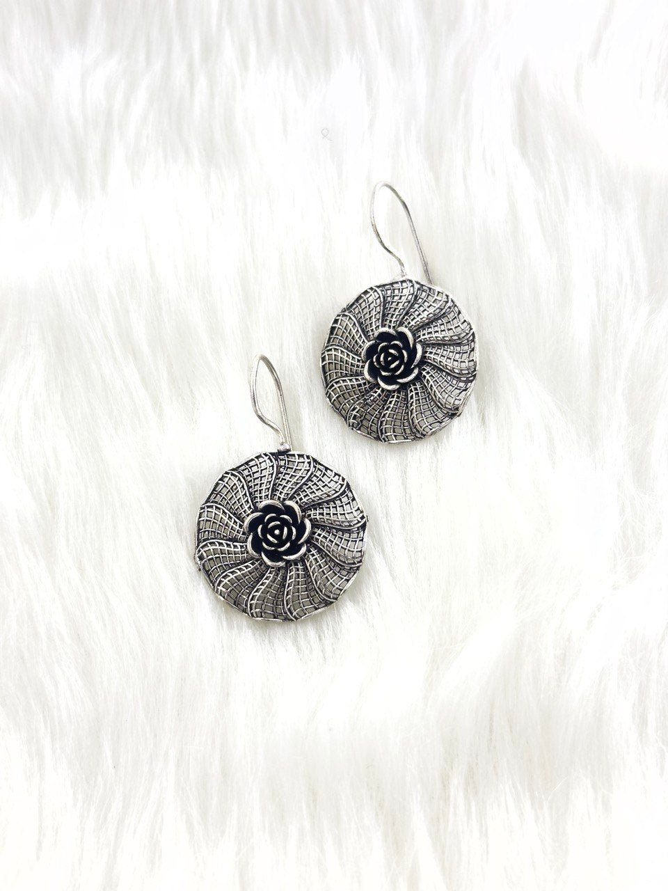 oxidised german Silver dangler