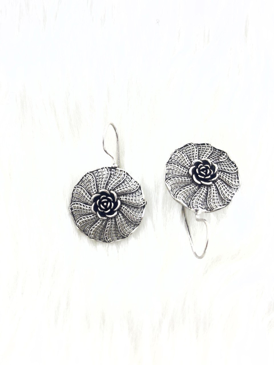 oxidised german Silver dangler