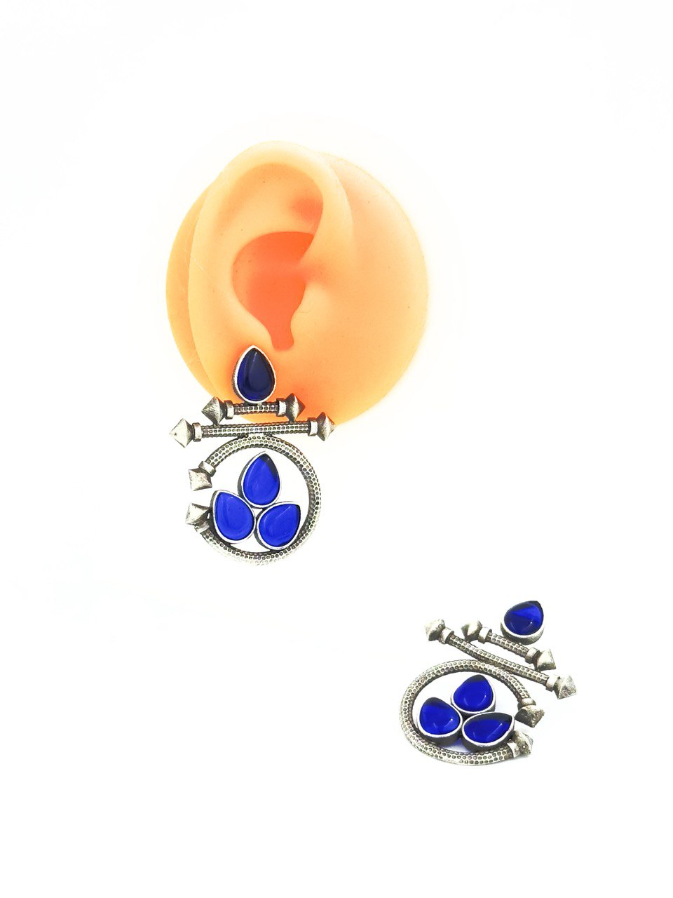 Blue antique studs