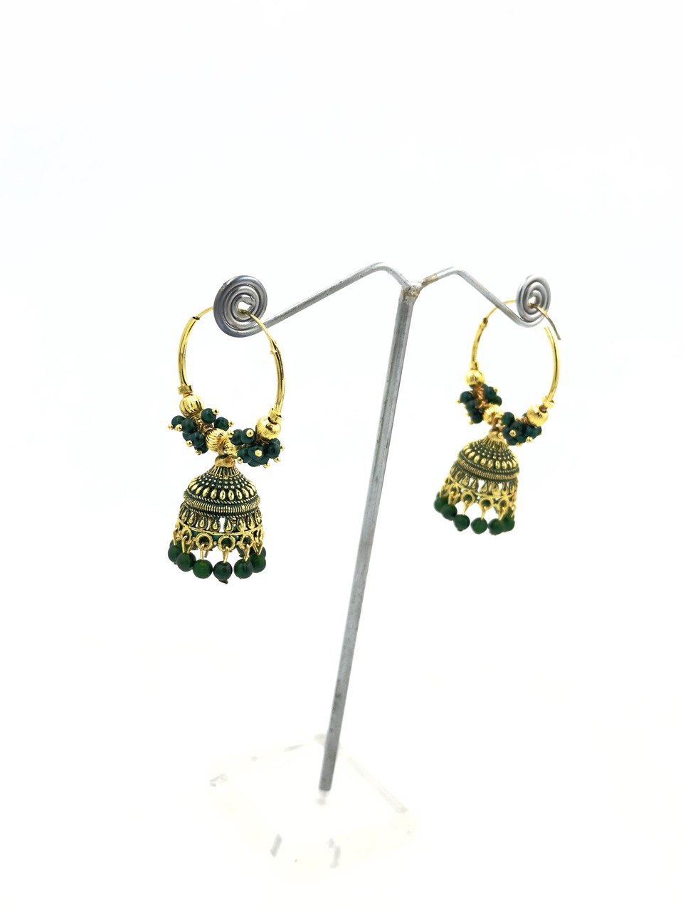 Green akshi Jhumkis