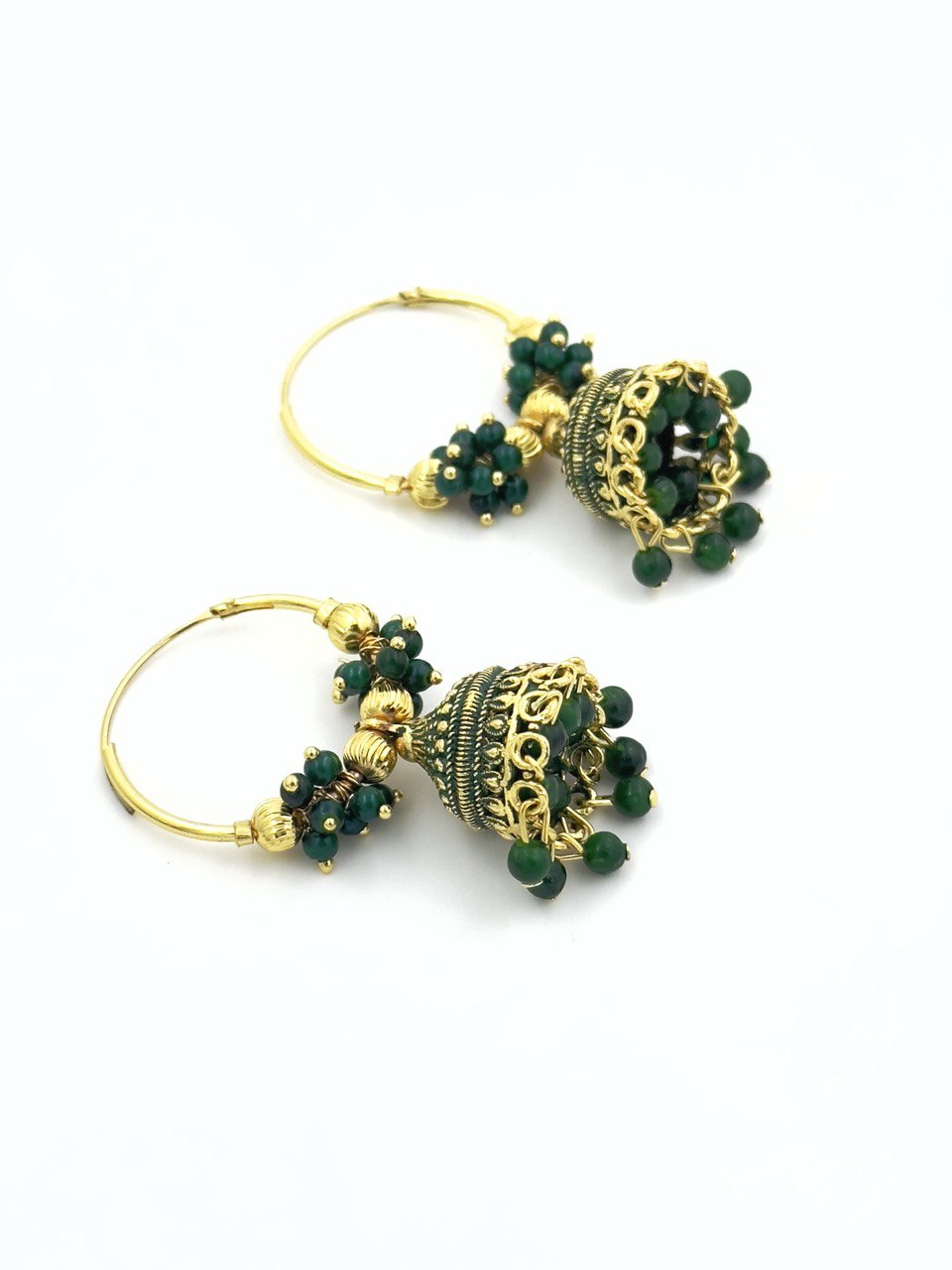 Green akshi Jhumkis