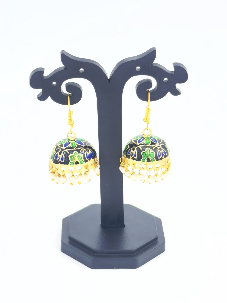 Multicolour Meenakari Jhumkis