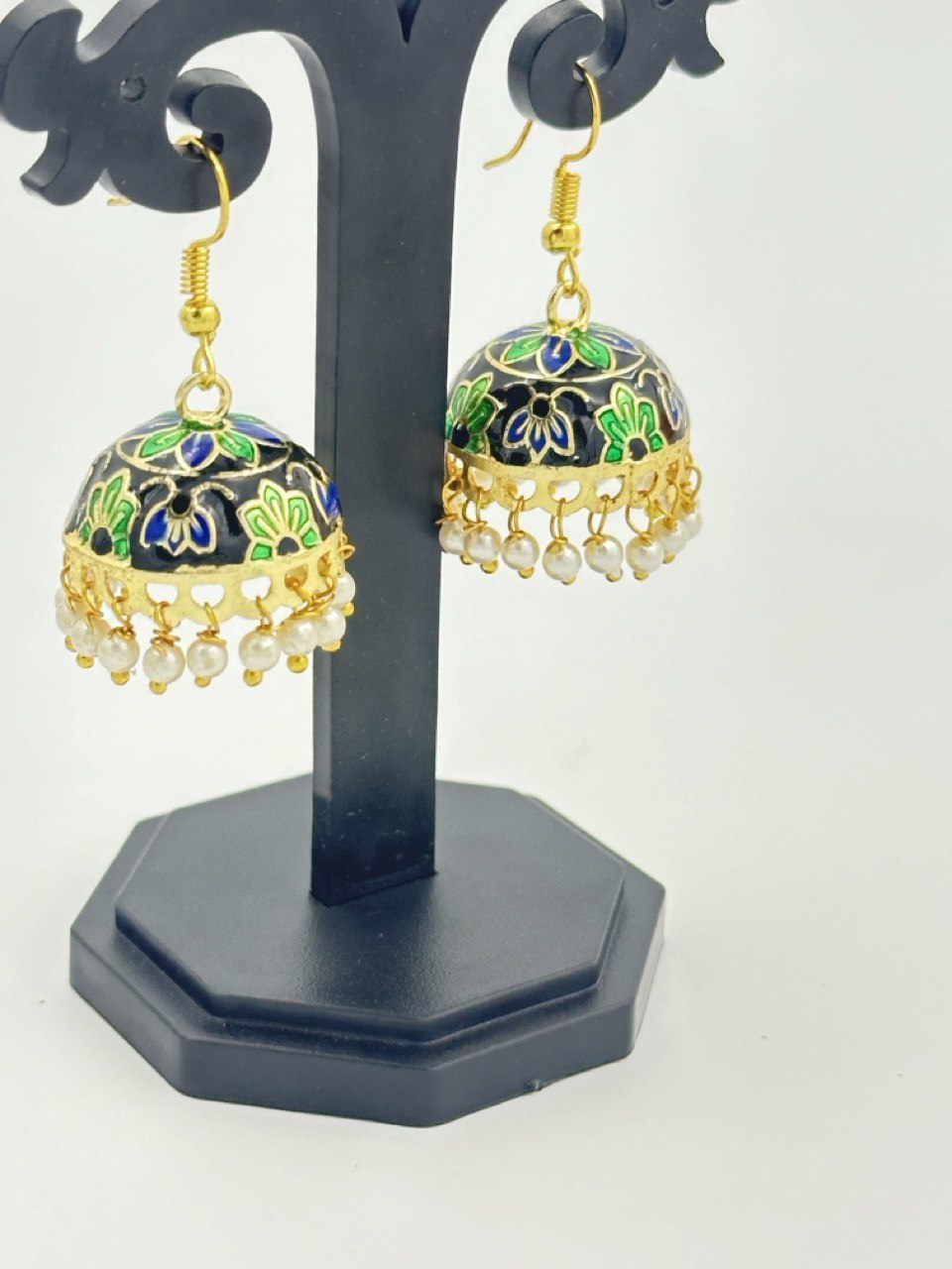 Multicolour Meenakari Jhumkis