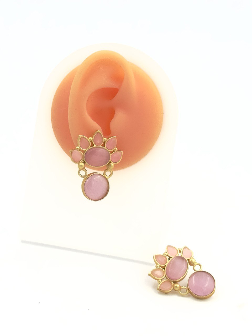 Pink Gold plated studs