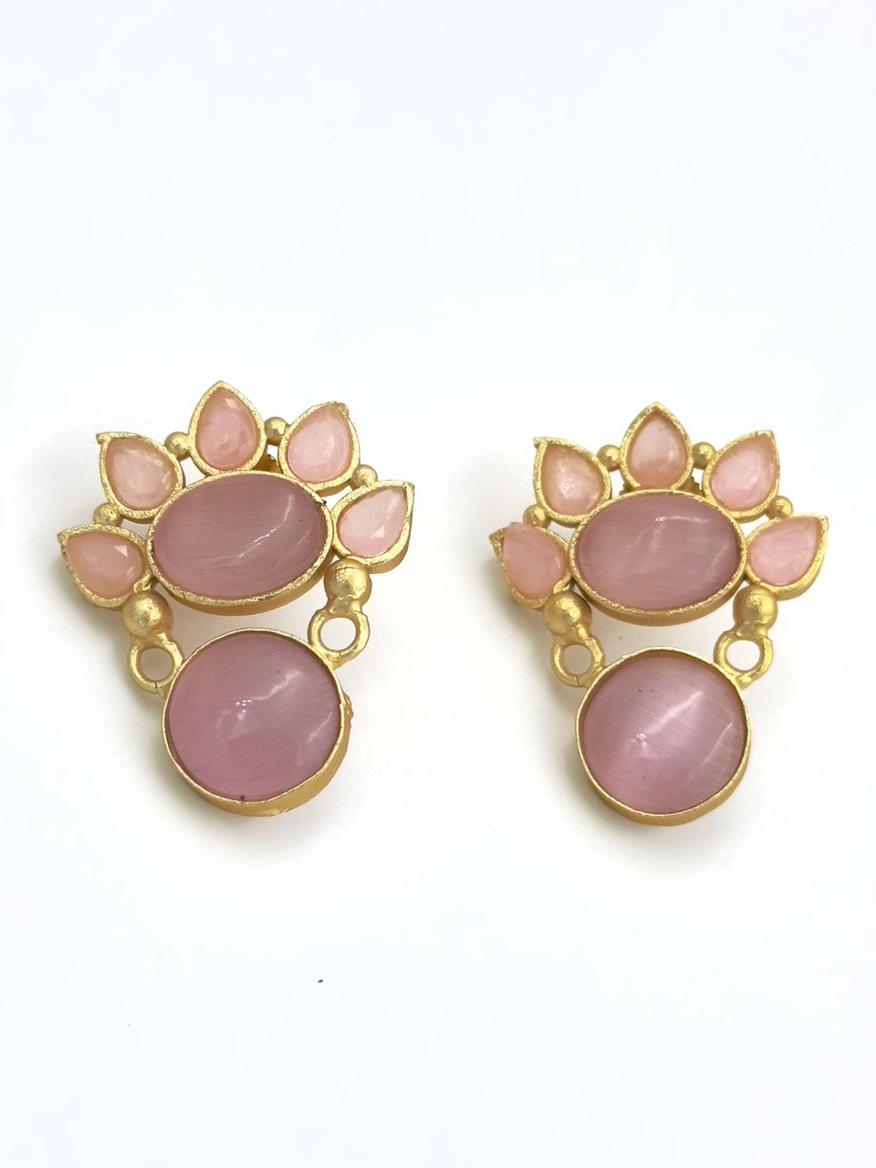 Pink Gold plated studs
