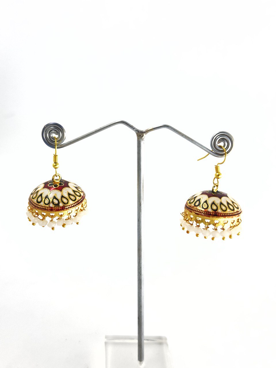 Multicolour Meenakari Jhumkis