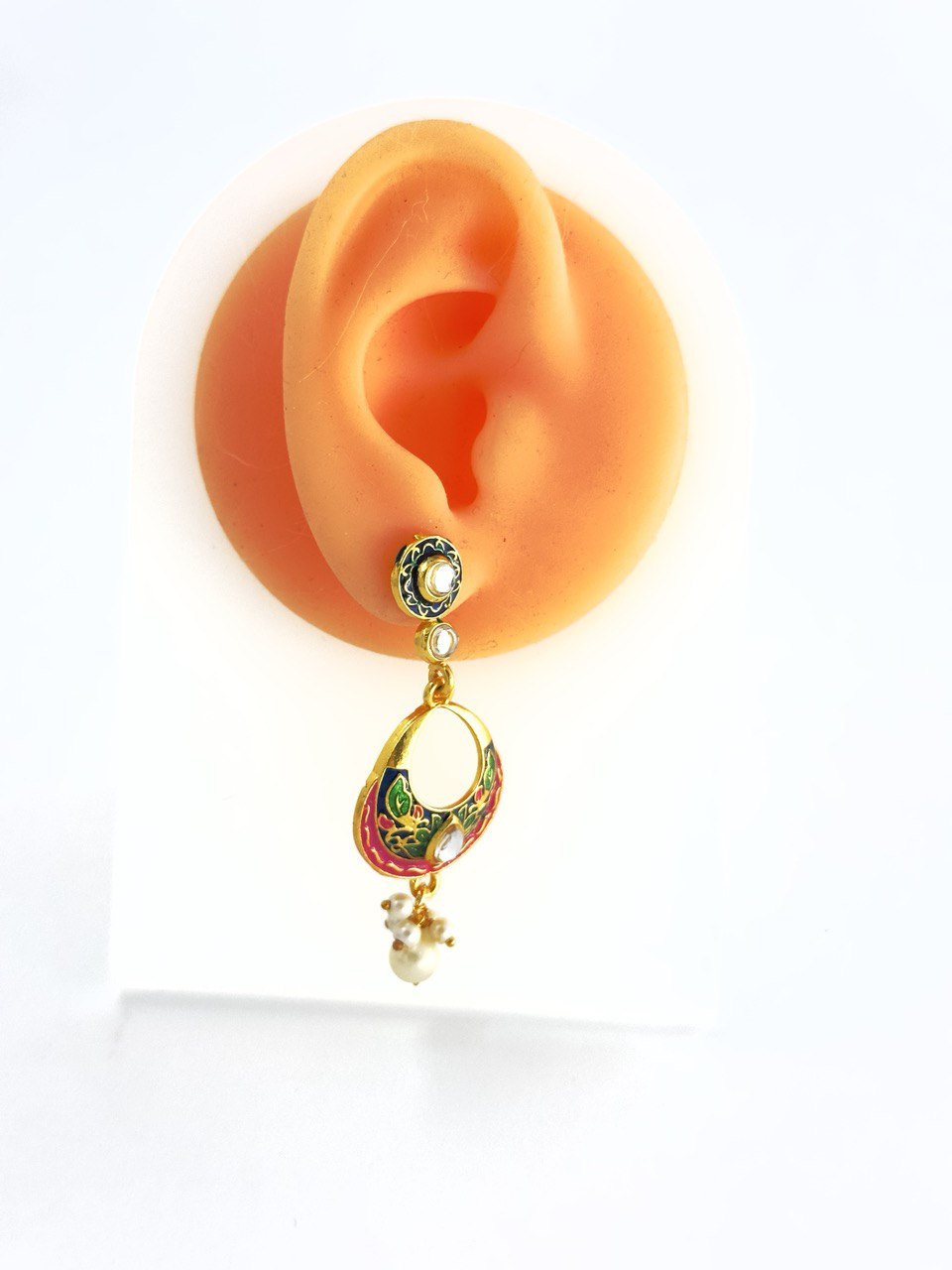 Multicolour Meenakari dangler