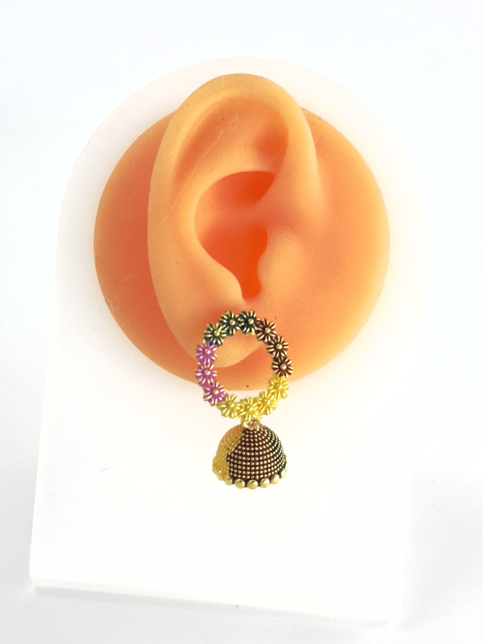 Multicolour Meenakari Jhumkis