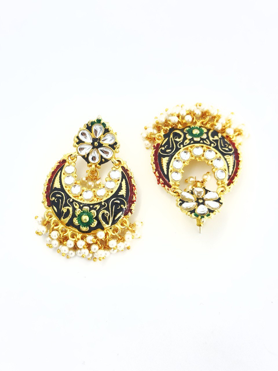 multicolour Meenakari Chandbali