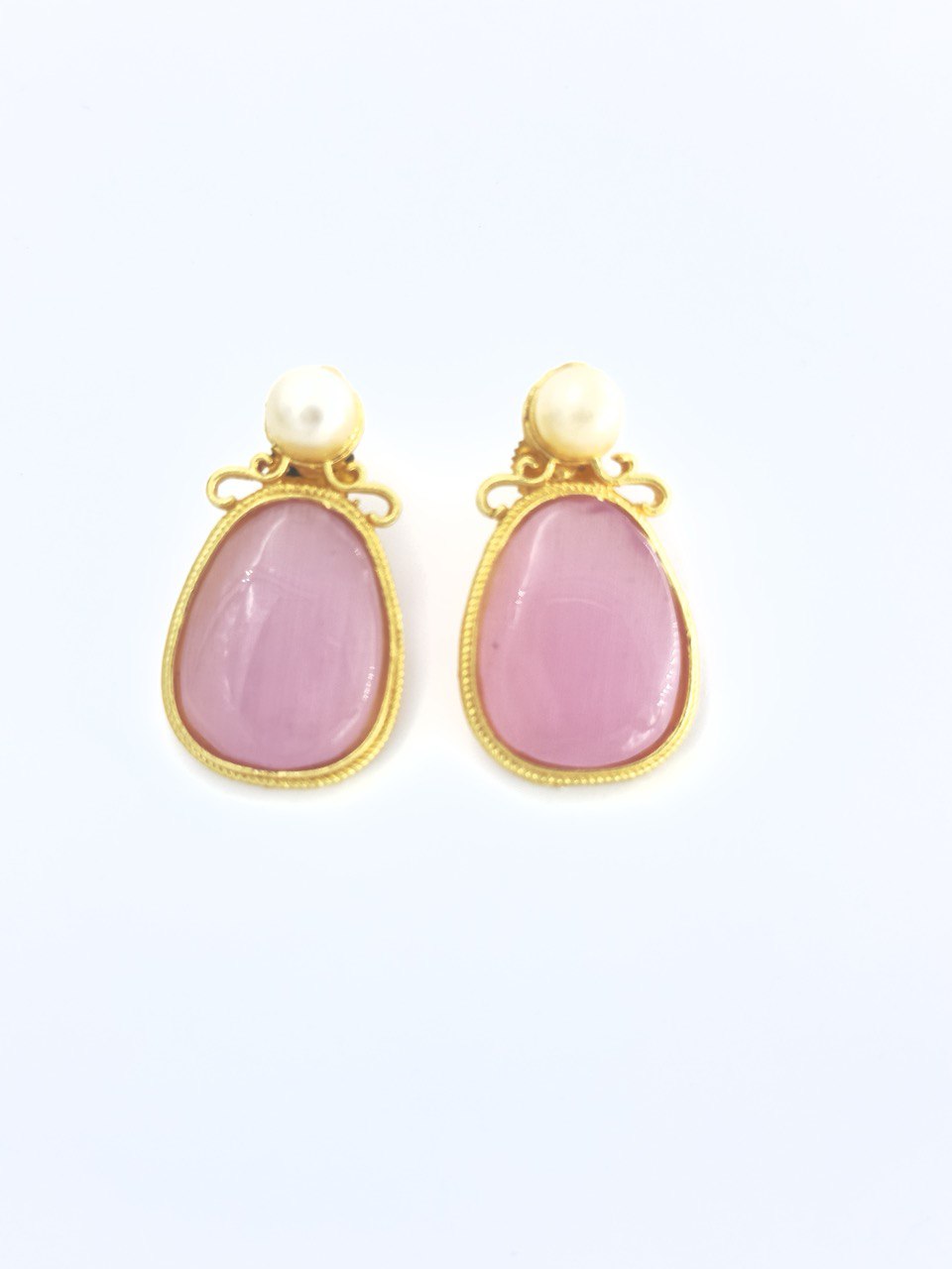 Pink Gold plated studs