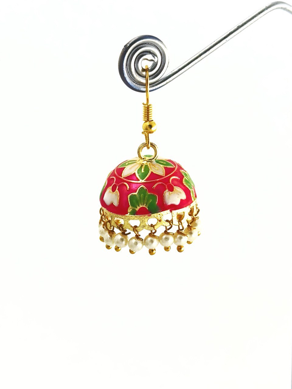 Multicolour Meenakari Jhumkis