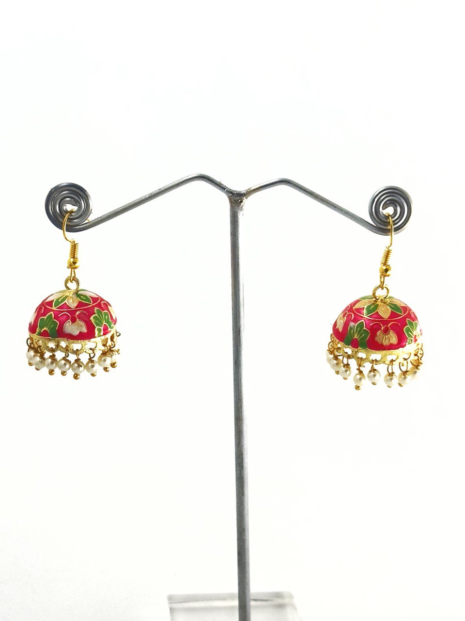 Multicolour Meenakari Jhumkis