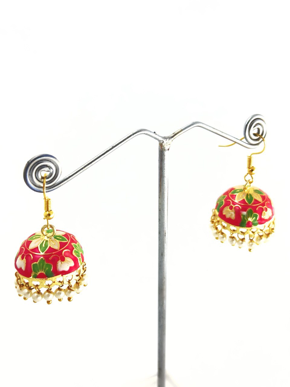 Multicolour Meenakari Jhumkis