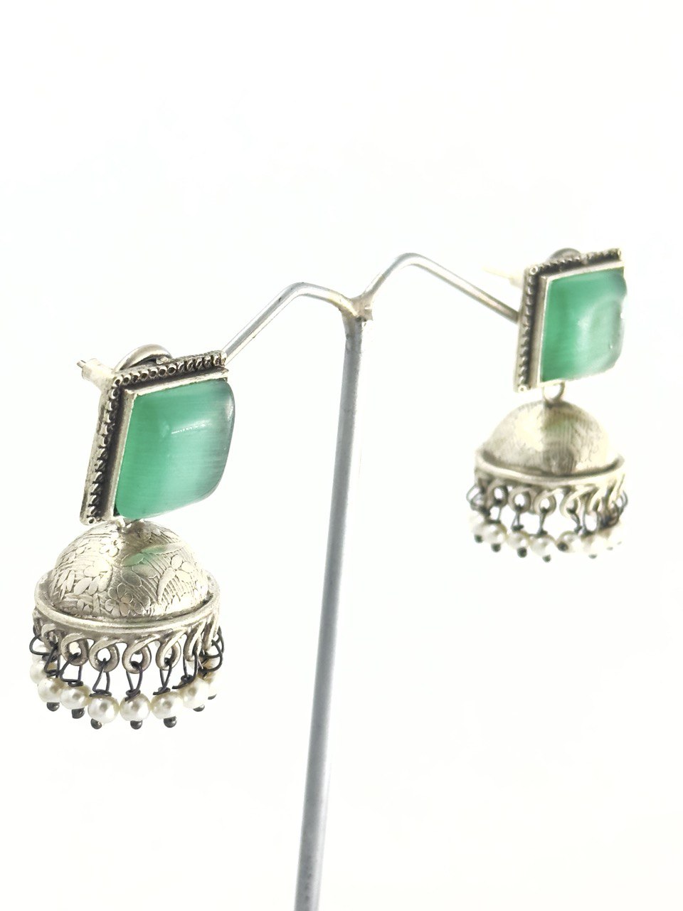 Mint Antique Jhumkis