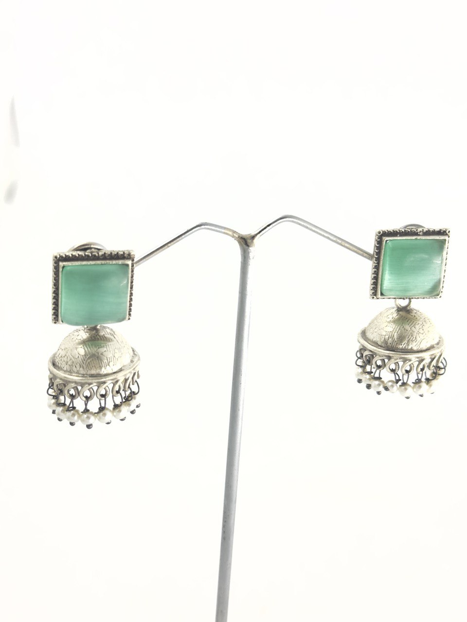 Mint Antique Jhumkis