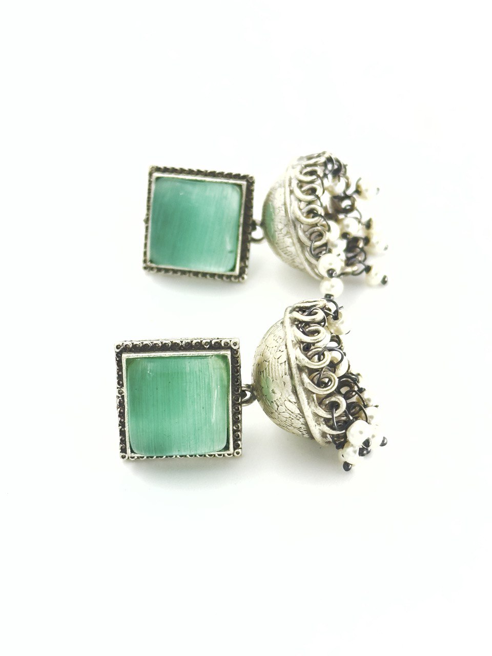 Mint Antique Jhumkis