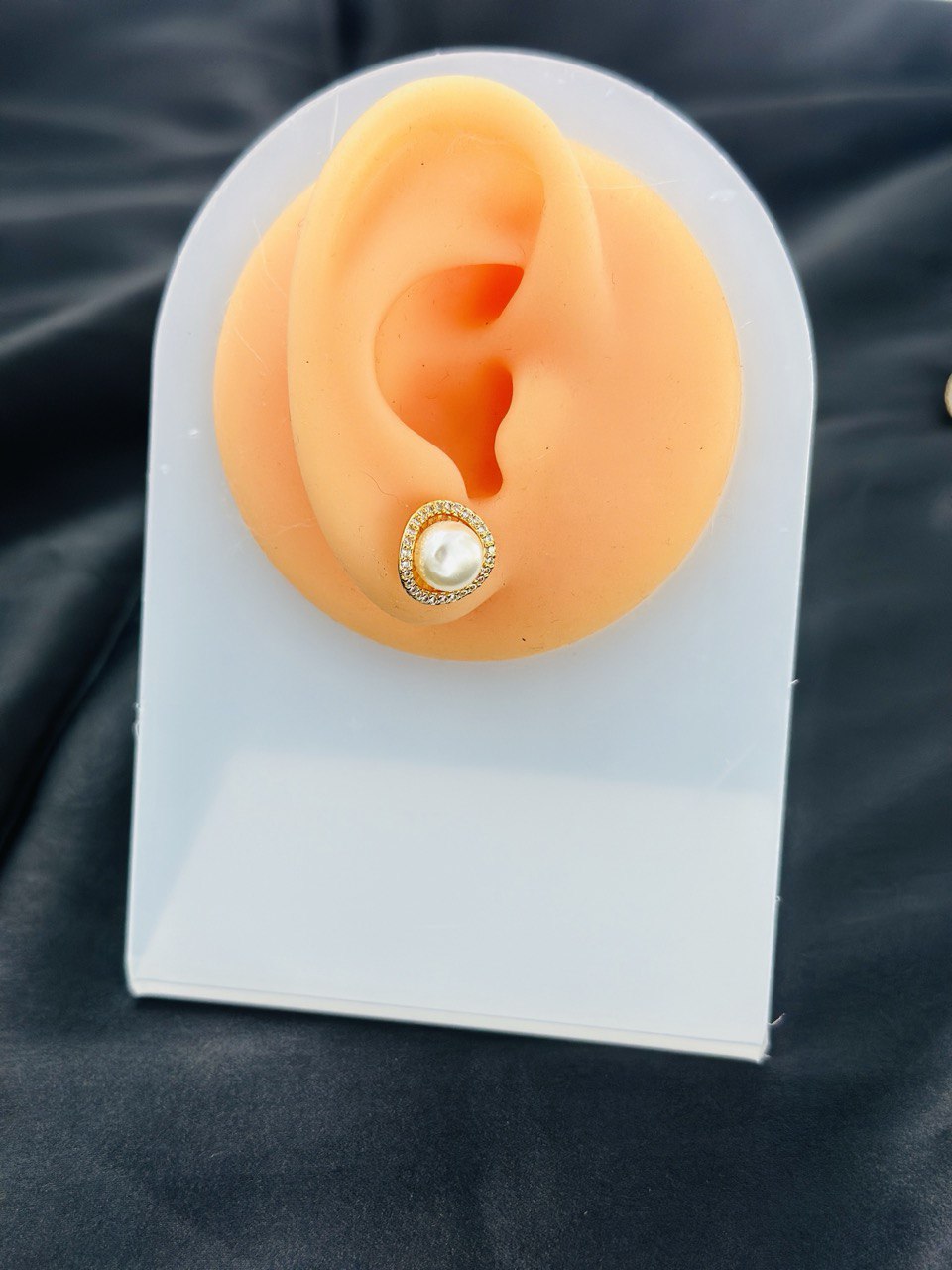 Rose pearl studs