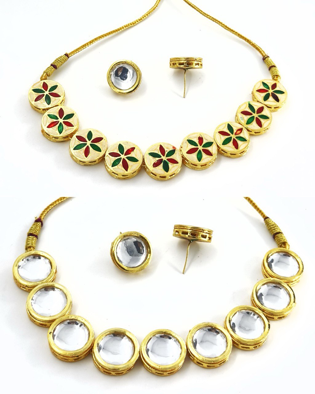 Dual 2 in 1 Kundan Necklace set