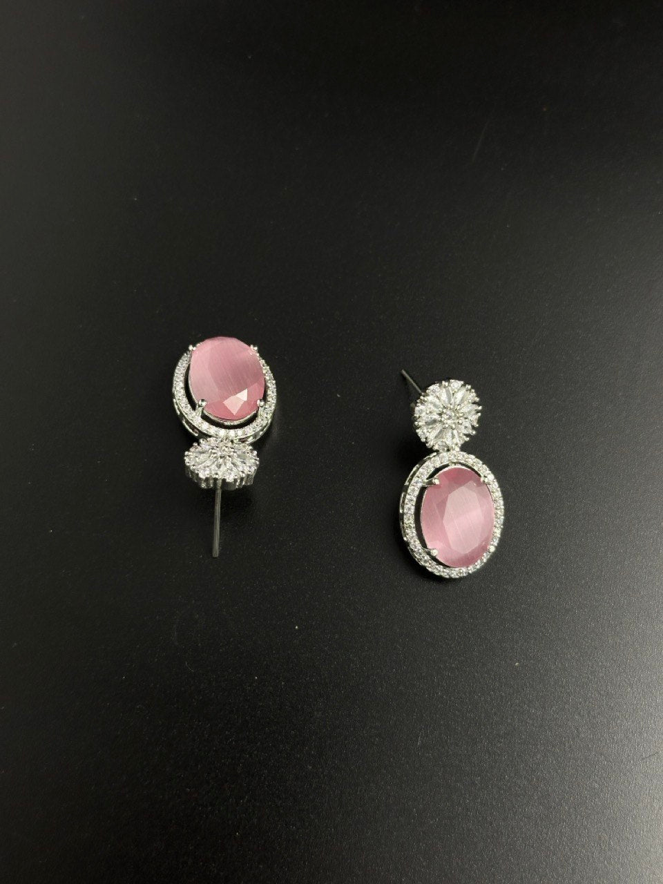 Pink American diamond dangler