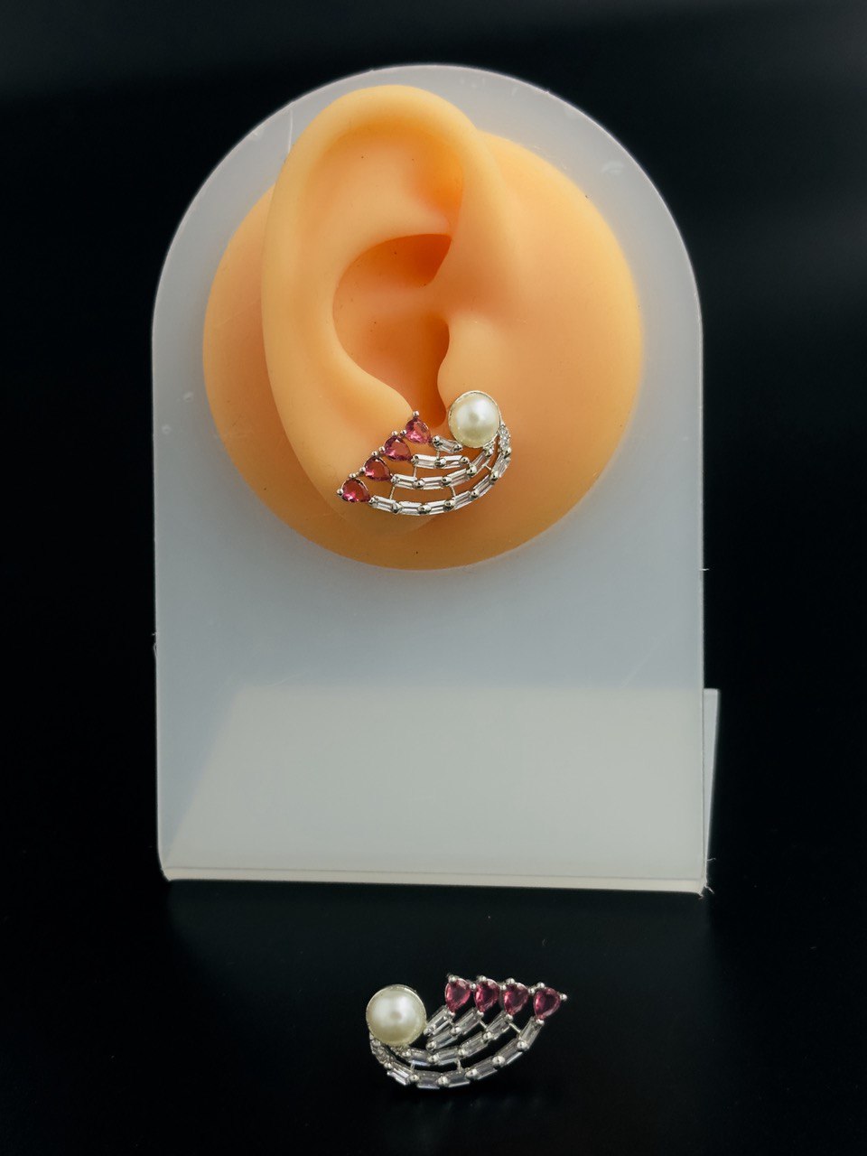 American Diamond pearl studs