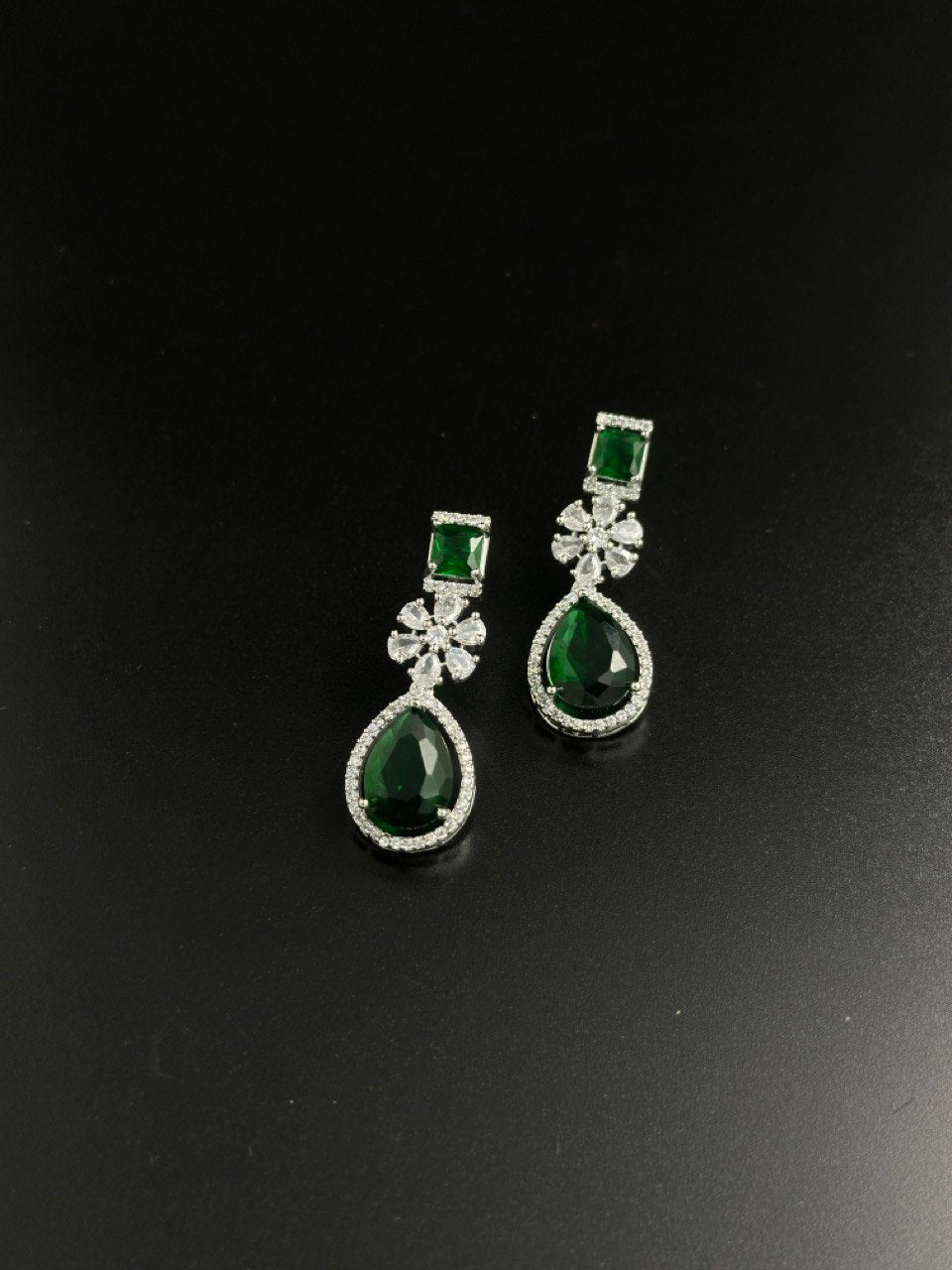 Green American diamond dangler