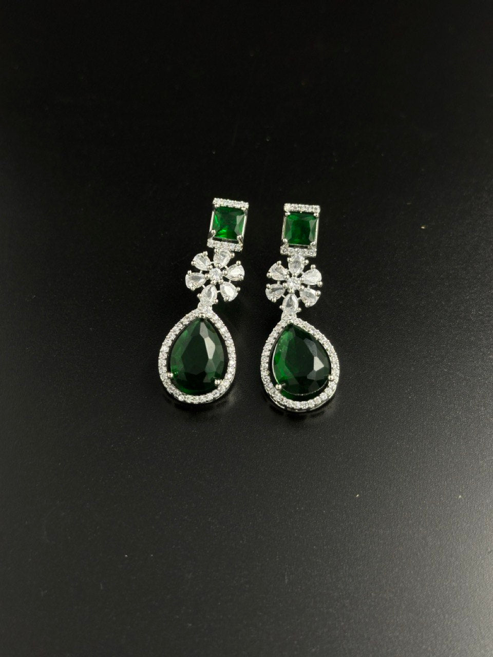 Green American diamond dangler