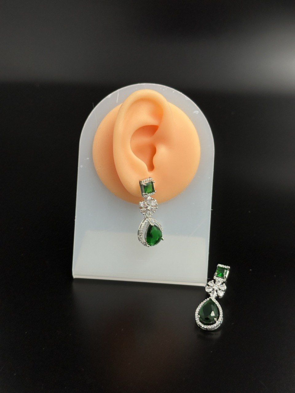 Green American diamond dangler