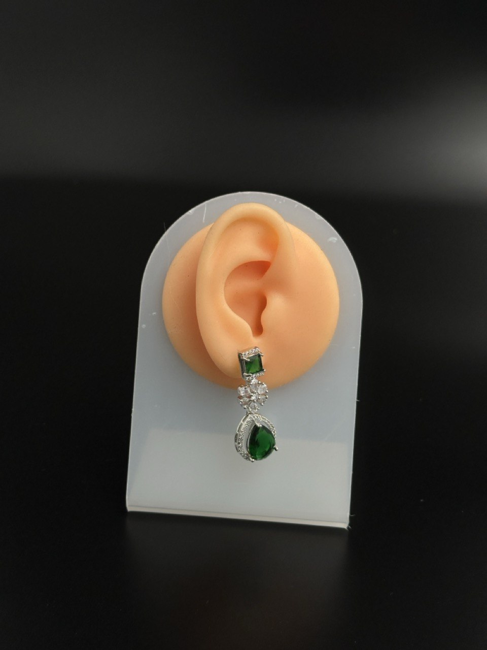 Green American diamond dangler