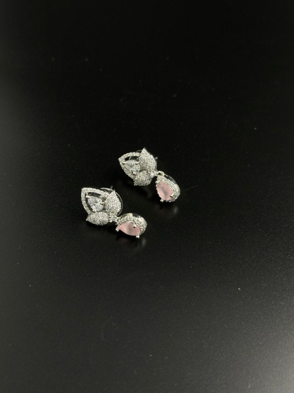 Pink American Diamond studs