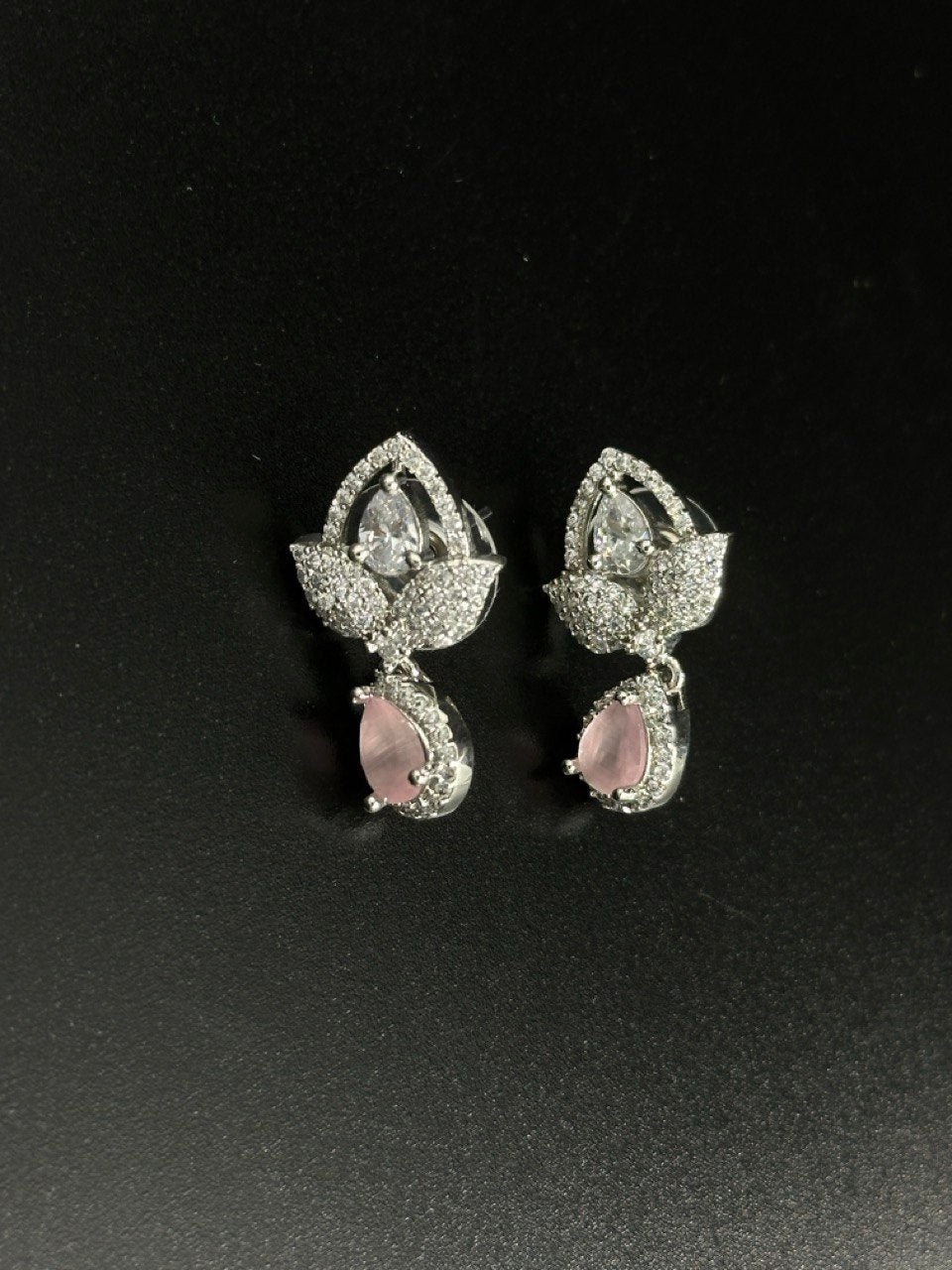 Pink American Diamond studs
