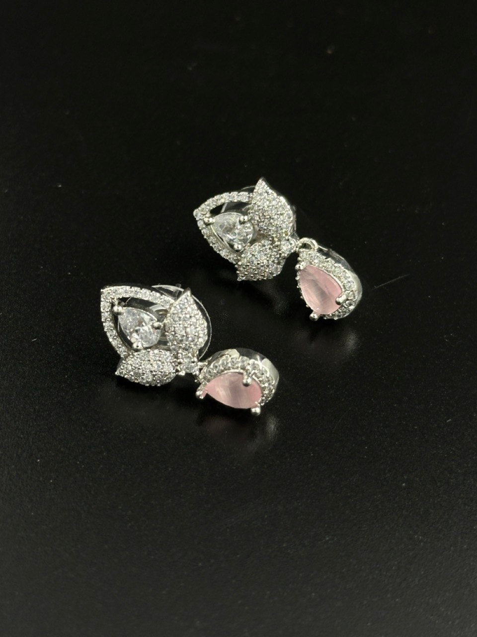 Pink American Diamond studs