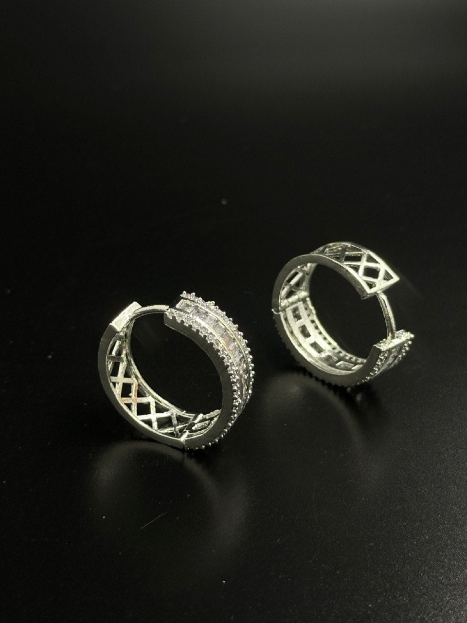 Dual 2 in 1 American diamond dangler