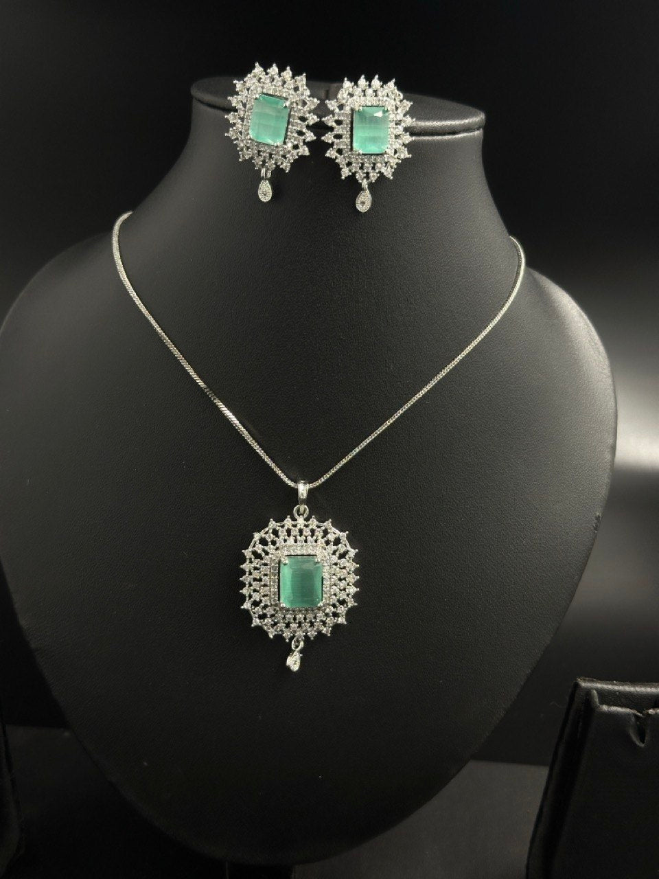 Mint American Diamond Necklace set