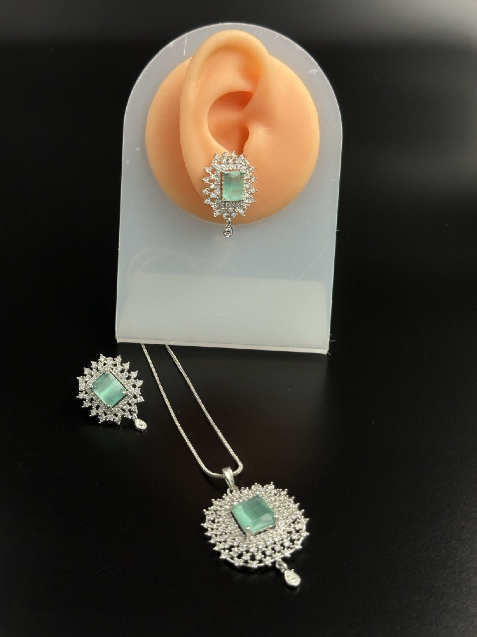 Mint American Diamond Necklace set